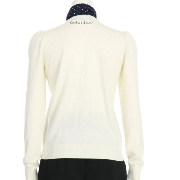 Ralph Lauren Mascarpone Cream Cardigan W/Neck Scarf - Picture 5 of 5
